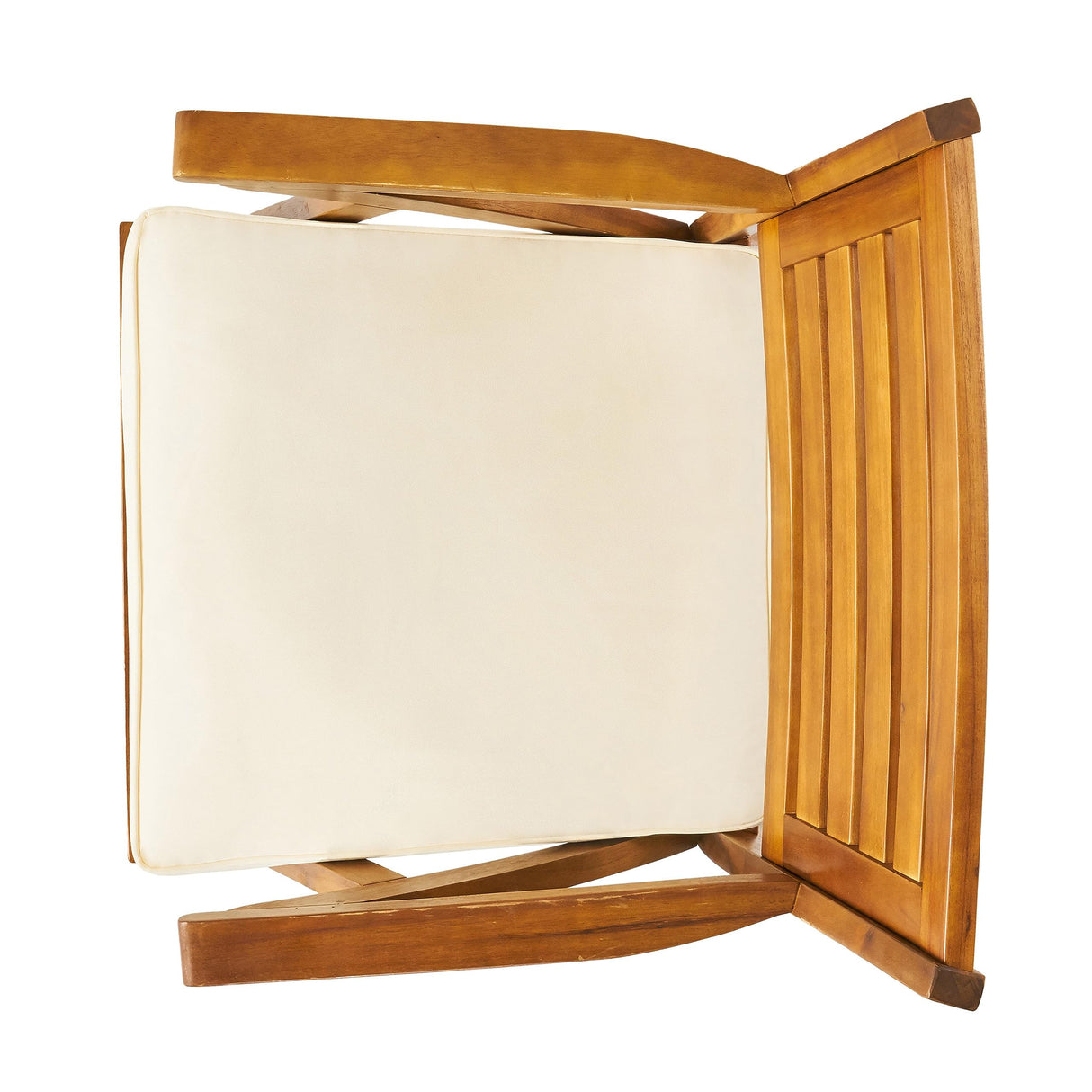 Merax Outdoor Hermosa 7 Piece Wood Dining Set with Cushions, 1 Table and 6 Chairs, Teak Merax