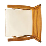 Merax Outdoor Hermosa 7 Piece Wood Dining Set with Cushions, 1 Table and 6 Chairs, Teak Merax