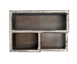 Cregugua Rustic Wood Pen and Pencil Holder Decorative Stationary Wooden Organizer Office/Home (5.5X7.9X3.5 in) Cregugua