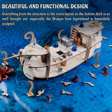 3D RPG Miniatures Ship Wood Laser Cut, 3-Level with 1" Grid Battle Terrain Map Perfect for D&D, Pathfinderor Other Tabletop Games CZYY