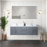 Bell+Modern Sonoma 60 in. W x 22 in. D Dark Grey Double Bath Vanity and Carrara Marble Top Bell+Modern