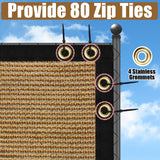 Sand 4FT X 50FT Outdoor Privacy Screen Fence & Mesh Shade Net Cover, Ideal for Garden and Backyard - Enhances Privacy for Fencing & Chain Link, Perfect for Patio Privacy Wall, Slats，Freestanding BADAO