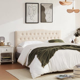Huatean Home Tufted Upholstered Headboard Queen Size, Sturdy and Durable Solid Wood Bed headboard, Fabric Headboard Adjustable Height from 37” to 51”, Modern Button Diamond Design Head Board, Beige Huatean Home