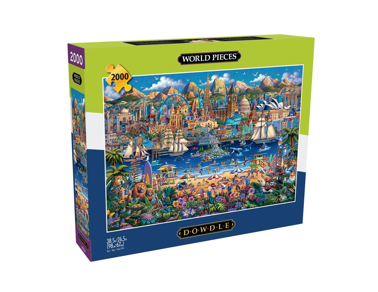 Buffalo Games - Eric Dowdle - Dowdle World Pieces - 2000 Piece Jigsaw Puzzle for Adults Challenging Puzzle Perfect for Game Nights - Finished Size is 38.50 x 26.50 Buffalo Games