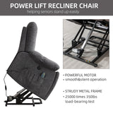 CANMOV Power Lift Recliner Chair with Massage and Heat for Elderly, Overstuffed Wide Recliners, Heavy Duty and Safety Motion Reclining Mechanism with USB Ports, 2 Concealed Cup Holders, Smoke Gray CANMOV