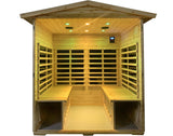 LTCCDSS Garner Outdoor Sauna 4 Person, Far Infrared Sauna, Low EMF Sauna Room for Home, Low EMF Heaters | Chromotherapys | Bluetooth Speakers | Canadian Hemlock | 59.1 * 82.7 * 48.4 LTCCDSS