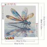 Dragonfly Diamond Art Kits for Adults,Funny Insects 5D Diamond Painting Kits for Beginner,DIY Round Full Drill Diamond Dots with Gem Art Kits Home Wall Decor 13.8 x 13.8 inch GEMFAMILY