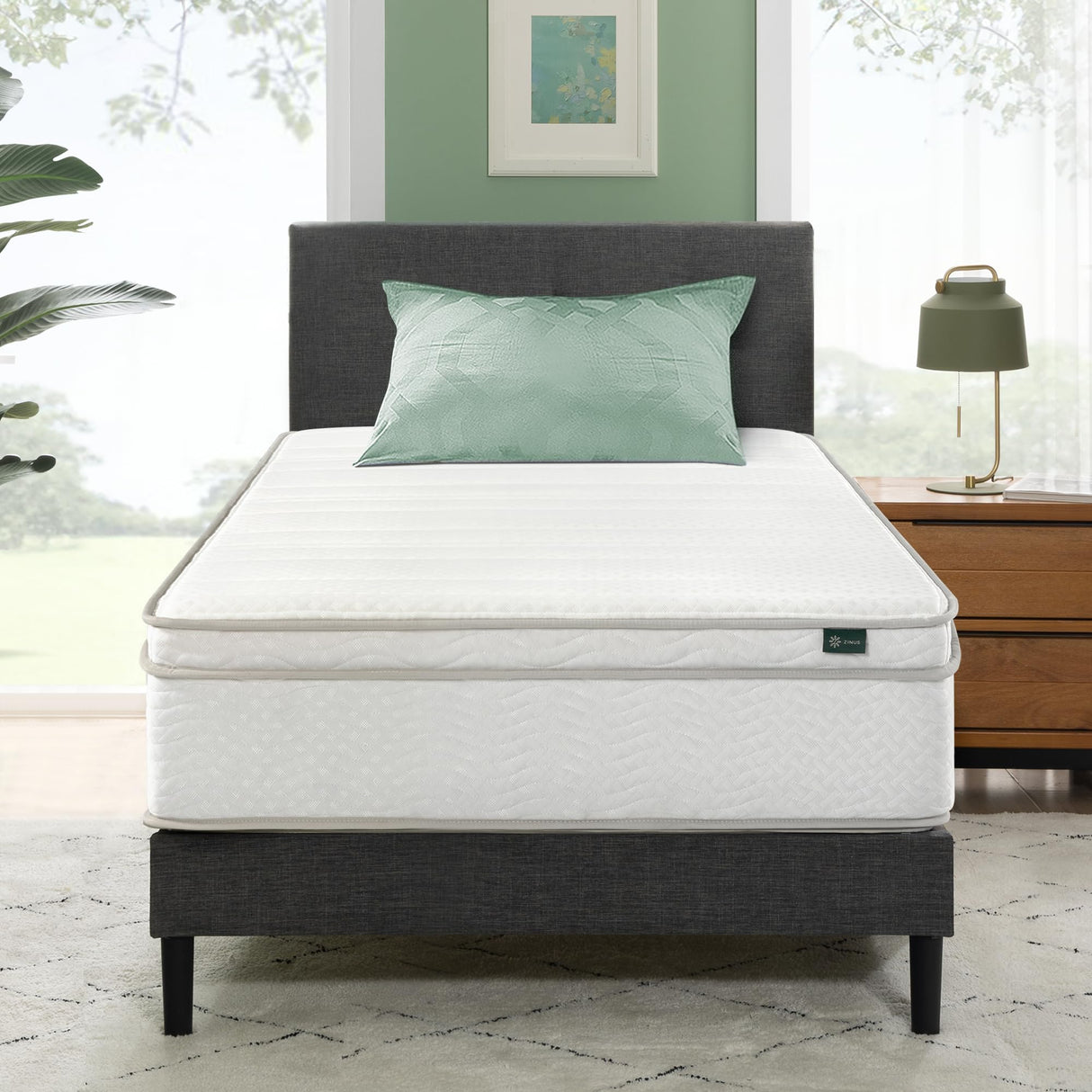 ZINUS 12 Inch Foam and Spring Hybrid Mattress [New Version], Twin, Fiberglass Free, Medium Firmness, Durable Support, Certified Safe Foams & Fabric, Mattress in A Box ZINUS