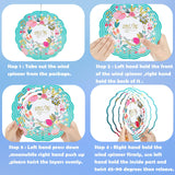 Veramz 5Pcs 8" Sublimation Wind Spinner Blanks Round Wind Spinner Sublimation Blanks 3D Aluminum Hanging Indoor Outdoor Garden Lawn Yard Decoration for Heat Press Transfer Sublimation Blank Veramz