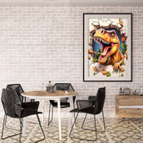 BOHADIY Dinosaur Diamond Art Painting Kits for Adults, Full Drill Diamond Dots Paintings for Beginners, Round 5D Paint with Diamonds Pictures Gem Art Painting Kits DIY Crafts Kits 12x16inch BOHADIY