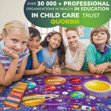 QUOKKA Puzzles for Kids Ages 8-10 - 150 Pcs Jigsaw Puzzles for 6-8 Year Olds - 400+ Facts on 50 Double-Sided Flashcards | Learn Space | Education Activity Gift - Shaped Puzzles for Toddlers 4-6 QUOKKA