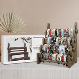 TOPNEW 4 Tier Wooden Bracelet Holder, Bangle Watch Necklace Display Storage Jewelry Holder Stand Display Organizer, Brown 4 Tier Wooden Bracelet Holder TOPNEW