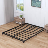 Nailsong 3 Inch Bed Frame Full Low Profile, Full Size Metal Bed Frame No Box Spring Needed, Heavy Duty Metal, Easy Assembly, Black Nailsong
