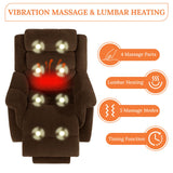Neioml Three Motor Power Lift Chairs Recliners for Big and Tall Elderly- 180°Large Lay Flat Lift Chair- Power Headrest-Infinite Position-Heat & Vibration Massage (Chocolate) Neioml
