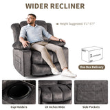 HOMYEDAMIC Recliner Chair Rocker Modern Ergonomic Lounge 360 Degree Swivel Single Sofa Seat Living Room Lounge Recliners on Clearance Foam Filling HOMYEDAMIC