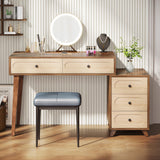 Tribesigns Vanity Desk with 5 Drawers, 51-Inch Makeup Vanity Table for Women Girls, Wooden Dressing Table Set for Makeup Room, Bedroom (Without Mirror & Stool) Tribesigns