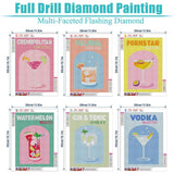 GOUOYANA Cocktail Diamond Art Kits for Adults,5D Diamond Art 6-Piece Set,DIY Full Drill Diamond Painting Kit,Home Wall Decor Diamond Painting (12x16 inch) GOUOYANA
