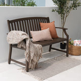 Grand Patio Northwoods Brown Farmhouse Outdoor Bench with Anti-Rust Aluminium Frame Grand patio