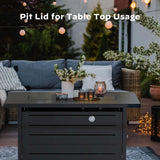 Ciays 42-Inch Propane Fire Pit – 60,000 BTU Steel Gas Fire Pit Table for Outside, Steel Lid & Lava Rock, 2 in 1 Fire Table, Adds Warmth to Gatherings & Parties on Patio, Deck, Garden & Backyard, Black Ciays