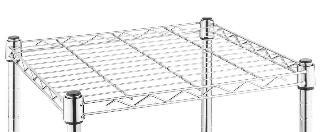 Whitmor 2-Wire Shelving Unit, Metal Storage Shelves, Stacking Shelf with Basket, Easy Assembly Home Organizer for Pantry, Kitchen, Garage, Plant Whitmor