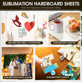 Landical 10 Pack 12" x 12" Square Sublimation Hardboard Blanks MDF Wood Sheets Bulk MDF Board 1/8 Inch Thick Sublimation Cutting Board Blanks for Heat Press Machine Laser Cut DIY Projects, White Landical
