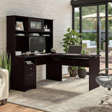 Bush Furniture Cabot 60W Computer Desk with Drawers, Espresso Oak (WC31860-03) Bush Business Furniture