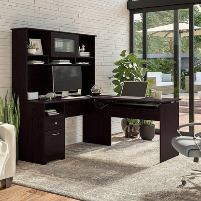 Bush Furniture Cabot 60W Computer Desk with Drawers, Espresso Oak (WC31860-03) - WoodArtSupply