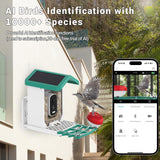Smart Bird Feeder with Camera Solar Powered, 2.5K HD AI Identify Species, Smart Bird House with Cam, Auto Capture Animal Videos, Instant Notifications, Gift for Animal Lovers and Mom Dad Bsemax