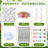 WinnerWhy 30 Sets Suncatchers Window Art Kits, DIY Sun Catchers Bulk Crafts Paint Your Own Window Ornaments for Boys Girls Classroom Home Party Birthday Activity Decor (Vibrant Style) WinnerWhy