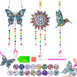 Diamond Art Kits for Kids Ages 6-12: Birthday Gifts for 7 8 9 10 Year Old Girls Teens Creative Arts & Crafts for Girls Boys DIY Wind Chime & Suncatcher Craft Kit Crystal Window Garden Decor Kit Micaracy