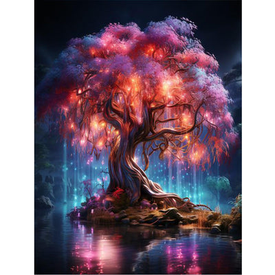 Hutarosl Tree of Life 5D Diamond Painting for Adults- Tree Diamond Art Kits Adults, Gem Painting Crafts Gifts and Home Decor 12x16inch