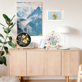 4 Sets Cross Stitch Embroidery Kits for Beginners Adults, Flower Stamped Pre Printed Cross Stitch Kits, Full Range of Embroidery Starter Kit with Instructions, 4PCS Embroidery Hoops, Threads and Tools MAMUNU