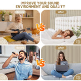 SDLDEER 10 Pack Acoustic Panels, 48"X 12"X 0.4" Sound Proof Panels for Walls, Self-Adhesive Acoustical Wall Panels, Sound Proofing Panels Acoustic Treatment for Home Office Decoration SDLDEER