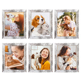 TWING 8x10 Rustic Picture Frames Set of 6 Distressed White Composite Wood Farmhouse Photo Collage Frame For Wall Decor Gallery Wall Frame Set Mounting or Table display, Ideal Valentine Gifts for TWING