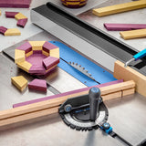Rockler Precision Miter Gauge - Router Accessories w/Knobs & T-Bolts for Tool-Free Mounting - 0° to 70° Woodworking Tools and Accessories - Precise & Easy to Grip Workshop Tools ROCKLER