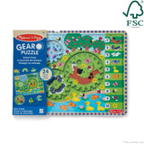 Melissa & Doug Wooden Animal Chase Jigsaw Spinning Gear Puzzle – 24 Pieces Wooden Puzzle for Toddlers and Preschoolers, for Boys and Girls Ages 3+ Melissa & Doug