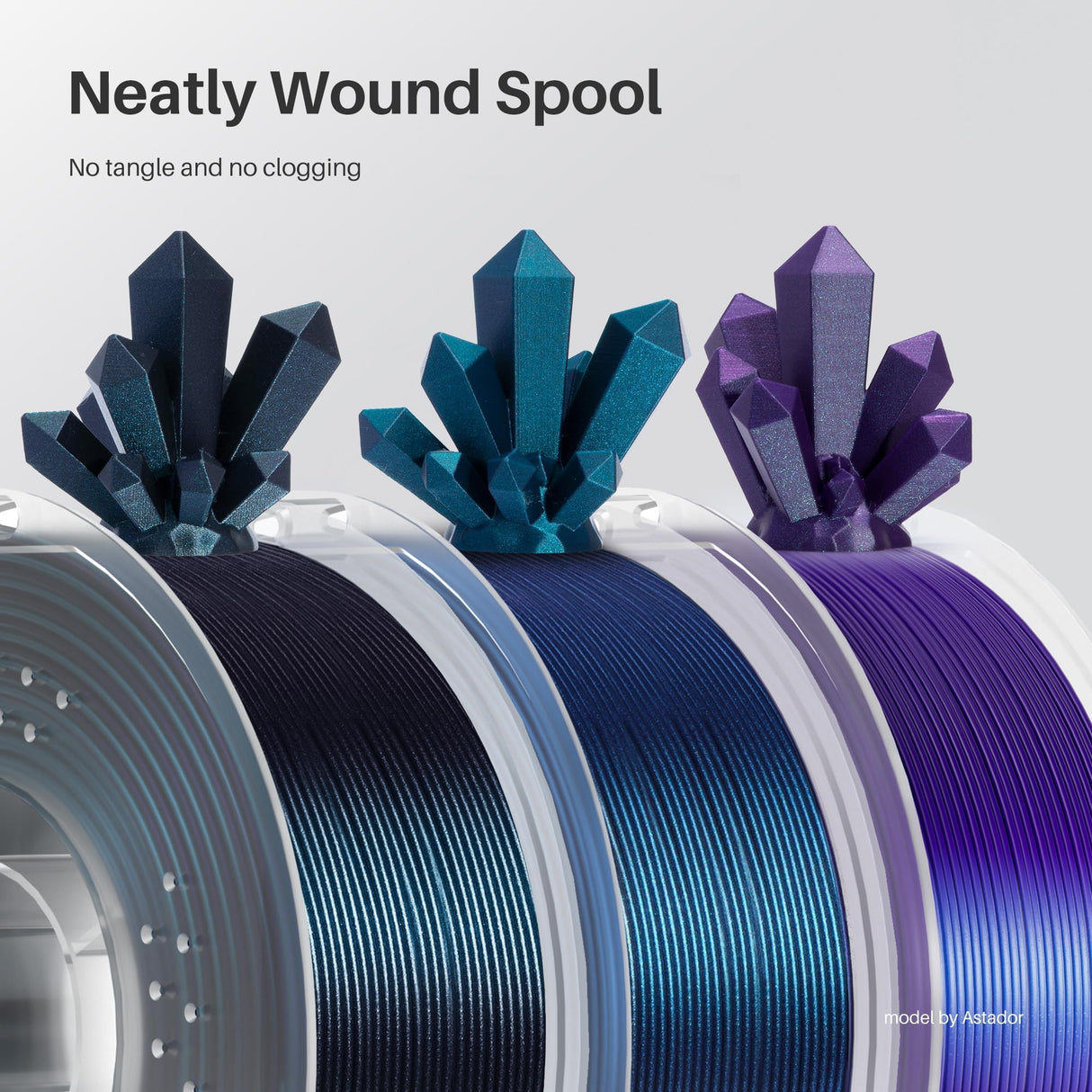 ELEGOO PLA Filament 1.75mm Galaxy Peacock Blue 1KG, Shiny 3D Printer Filament Dimensional Accuracy +/- 0.02mm, 1kg Spool(2.2lbs) 3D Printing Filament for Most FDM 3D Printers ELEGOO