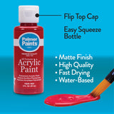 Palmer 2oz 16 Color Acrylic Paint Set, Perfect Color Selection Cra-Z-Art