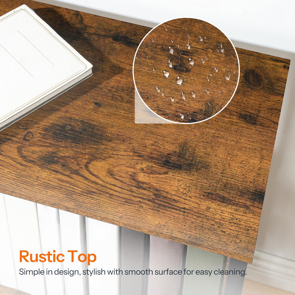 HOOBRO 6 Cube Bookcase, Industrial Horizontal Bookshelf, Wooden and Metal Cubby Bookcase, Long Shelving Unit for Living Room, Bedroom, Home Office, Rustic Brown and Black BF117SJ01 HOOBRO