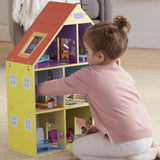 Peppa Pig Wooden Deluxe Playhouse, 8 Rooms, Includes 2 Fun Figures and 29 Accessories, Made of Responsibly Sourced Wood, for Ages 3 and Up (Amazon Exclusive) Peppa Pig