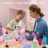 Klever Kits 400+PCS Fashion Design Crafts for Kids, Art and Crafts, DIY Sewing Kits with 3 Mannequins for Girls Aged 8-12, Birthday Presents, Toys fot Kids Klever Kits