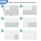 Puzzle Glue Sheets for 6 X 1000 Puzzles, 36 Puzzle Saver Sheets Peel & Stick WISHDIAM