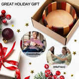 Coopay Wool Yarn Bowl Rosewood, Handmade Wooden Yarn Storage Bowl With Holes, Knitting Wool Storage Bowl Round - Ideal Knitting Crochet Accessories for Knitters Coopay