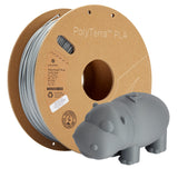 Polymaker Matte PLA Filament Fossil Grey 1.75mm 1kg 3D Printing Filament, PolyTerra 3D Printer PLA Filament POLYMAKER
