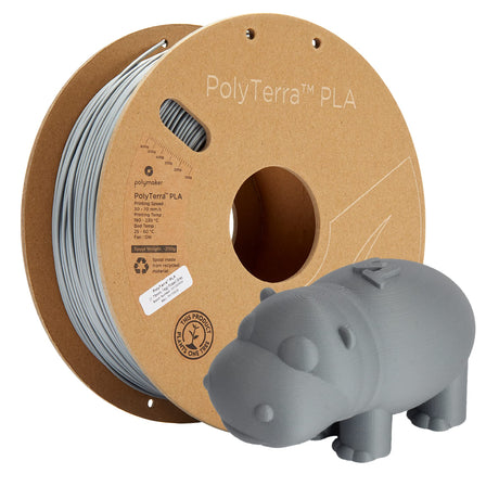 Polymaker Matte PLA Filament Fossil Grey 1.75mm 1kg 3D Printing Filament, PolyTerra 3D Printer PLA Filament POLYMAKER