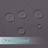 NICETOWN 2 Panels Patio Curtains Outdoor Waterproof 84 Long, Detachable Sticky Tab Top Heavy Weight Blackout Sunblock Window Treatment, Keep Privacy for Gazebo/Dock, W52 x L84, Grey NICETOWN