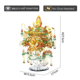 Piececool 3D Metal Asian Puzzles Model Kits- Garuda Coronet Metal Building Kit for Adults, Brain Teaser Puzzle DIY Handcraft Model Kits, Fidget Toys Gifts for Teens Man Woman Family- 522 Pcs Piececool