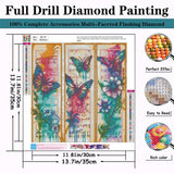 5D Butterfly Diamond Painting Kits for Adults Beginners,DIY Musical Score Diamond Art,Full Round Drill Diamond Dot Gem Art Kits,Home Wall Decor 14x14 Inch AREOPNMG