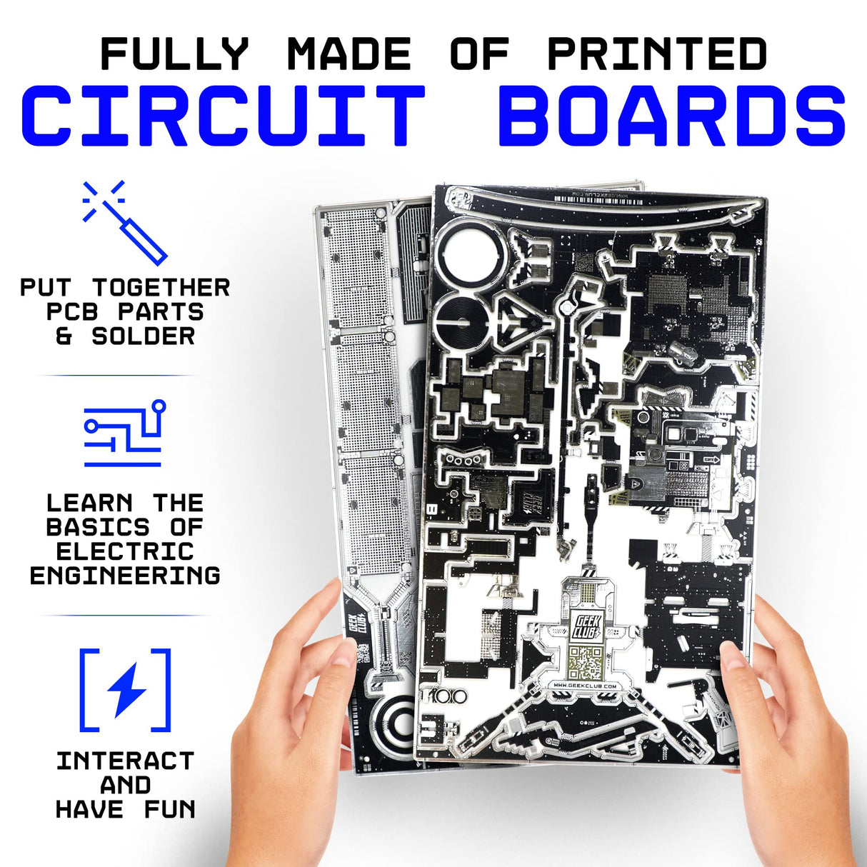 Geeek Club Space O DIY Engineering Kit - Solar Orbiter Model Building Kit - Solar-Powered Science Toy Kits - Educational STEM Kit, Electrical Engineering Kit - DIY Toy Gift for Adults, Teens, Kids 14+ Geeek Club