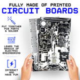 Geeek Club Space O DIY Engineering Kit - Solar Orbiter Model Building Kit - Solar-Powered Science Toy Kits - Educational STEM Kit, Electrical Engineering Kit - DIY Toy Gift for Adults, Teens, Kids 14+ Geeek Club